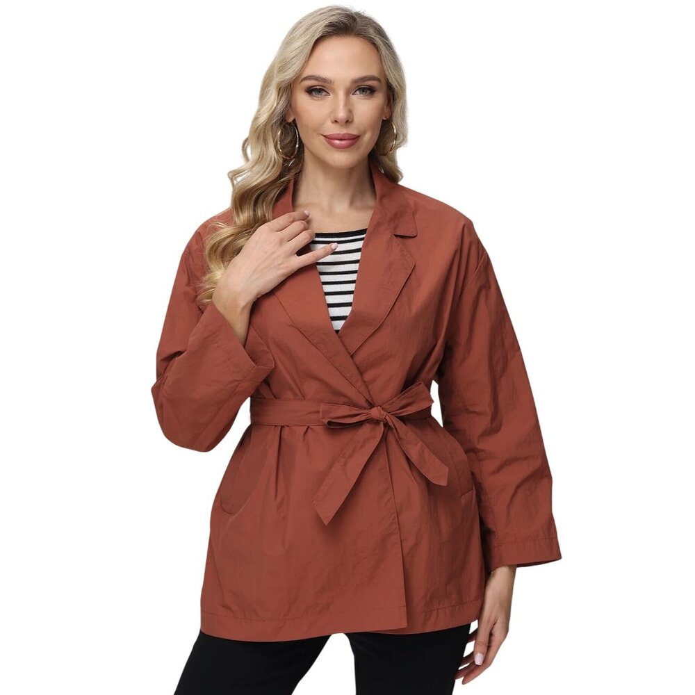 89th & Madison Women's Belted Trench Coat Picante